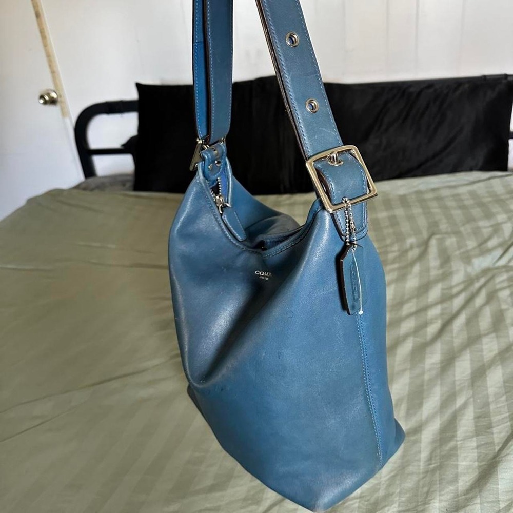 Coach legacy tassel blue duffle shoulder bag y2k vintage mcbling fairy - Picture 2 of 6